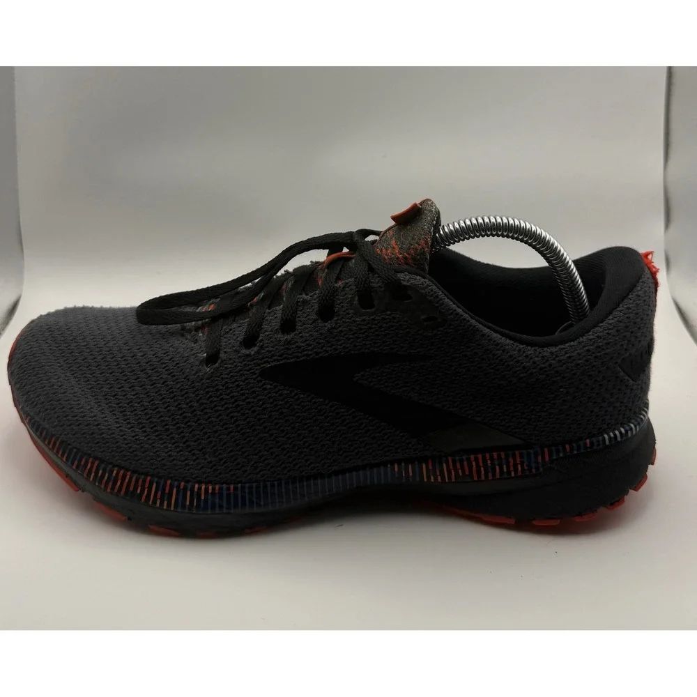 Brooks Revel 5 Running Shoes Mens 9.5 Grey Orange Good 1103741D052 Knit
